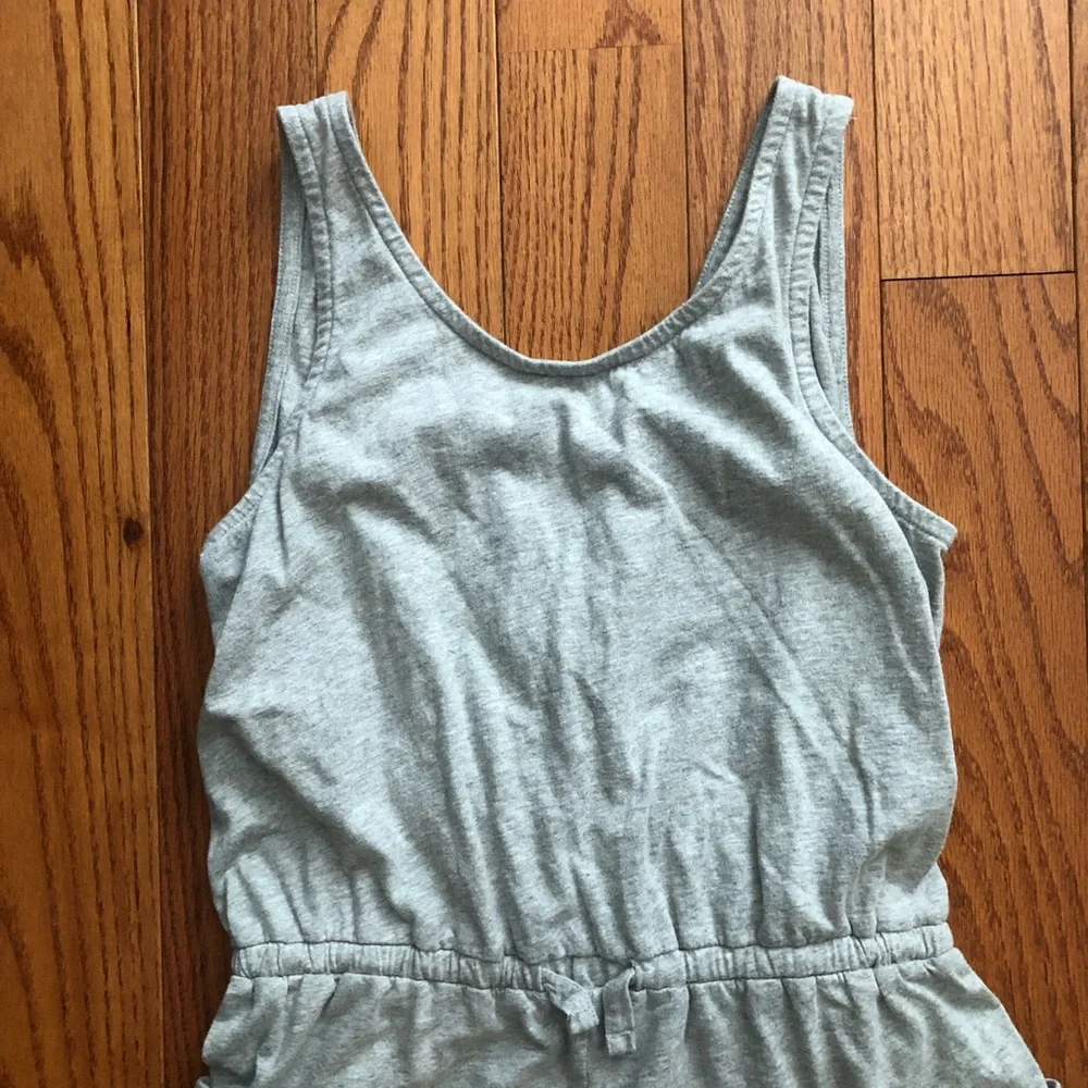 T&C Sleeveless Romper Heather Gray Cotton Summer Jumpsuit Girl’s Size XL (14-16)